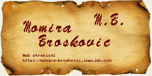 Momira Brošković vizit kartica